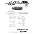 SONY XRC7500R Service Manual