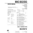 SONY MHCDX3 Service Manual