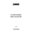 ZANUSSI ZCG562GW Owners Manual