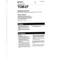 SONY TCM-27 Instrukcja Obsługi
