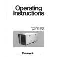 PANASONIC WV7150D Owners Manual
