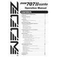 ZOOM 707II GUITAR Owners Manual