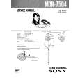 SONY MDR7504 Manual de Servicio