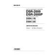 SONY DSR-2000 VOLUME 1 Instrukcja Obsługi