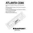 BLAUPUNKT ATLANTA CD85 Instrukcja Obsługi
