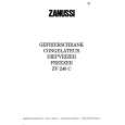 ZANUSSI ZV240C Owners Manual