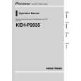PIONEER KEH-P2035/XM/ES Manual de Usuario