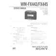 SONY WMFX445 Manual de Servicio