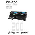 GEMINI CD-200 Owners Manual