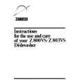 ZANUSSI Z803VS Owners Manual