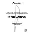 PIONEER PDR-W839/WYXJ Manual de Usuario