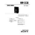 SONY WM-EX38 Instrukcja Serwisowa