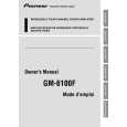 PIONEER GM-6100F/EW Manual de Usuario