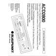 BLAUPUNKT ACD2800 Owners Manual
