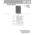 SONY SRF29 Manual de Servicio