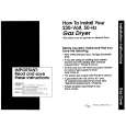 WHIRLPOOL 3LGR5434BW2 Installation Manual