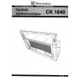 ELECTROLUX CK1640 Owners Manual