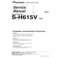PIONEER S-H615V/XCN5 Manual de Servicio