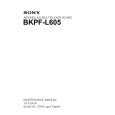 SONY BKPF-L605 Service Manual