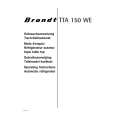 BRANDT TTA150WE Owners Manual