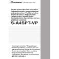 PIONEER S-A4SPT-VP/XTW/E5 Owners Manual