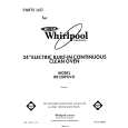 WHIRLPOOL RB120PXV0 Parts Catalog
