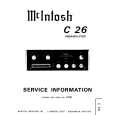 MCINTOSH C26 Service Manual