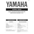 YAMAHA KPA-502 Owners Manual
