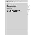 PIONEER GEX-P5700TV Owners Manual