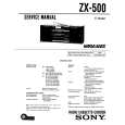SONY ZX-500 Service Manual