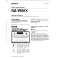 SONY SAW55X Instrukcja Obsługi