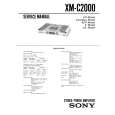SONY XM-C2000 Instrukcja Serwisowa