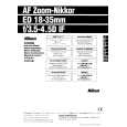 NIKON AF ZOOM MICRO-NIKKOR ED 18-35MM F/3.5-4.5D IF Owners Manual