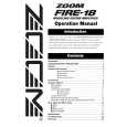 ZOOM FIRE-18 Owners Manual