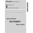 PIONEER GEX-P6400TV/UC Owners Manual