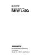 SONY BKW-L403 Service Manual
