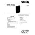 SONY WM607 Instrukcja Serwisowa