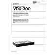 SONY VDX300 Instrukcja Obsługi