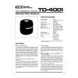 PIONEER TD-4001/E5 Owners Manual