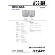 SONY WCS880 Service Manual