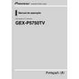 PIONEER GEX-P5750TV/XF/BR Owners Manual
