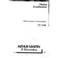 ARTHUR MARTIN ELECTROLUX TV3700N Owners Manual