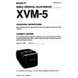 SONY XVM-5 Owners Manual