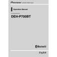 PIONEER DEH-P700BT/XN/EW5 Owners Manual