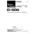 PIONEER D-500 Service Manual