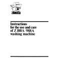 ZANUSSI Z188A Owners Manual