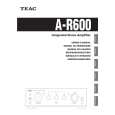 TEAC A-R600 Owners Manual