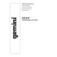 GEMINI CD-210 Owners Manual