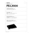 SONY PS-LX500 Owners Manual