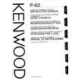 KENWOOD P63 Owners Manual